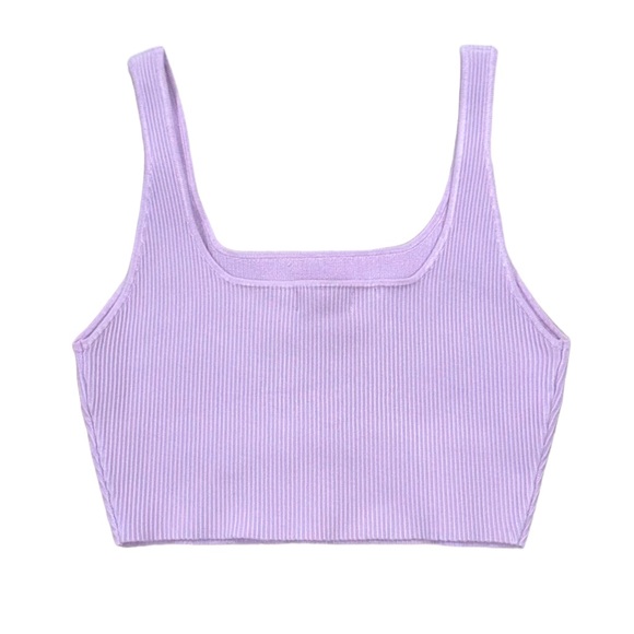 HOUSE OF HARLOW 1960 Ribbed Sculpt Knit Luxe Essentials Crop Top NWT Large - Picture 3 of 5